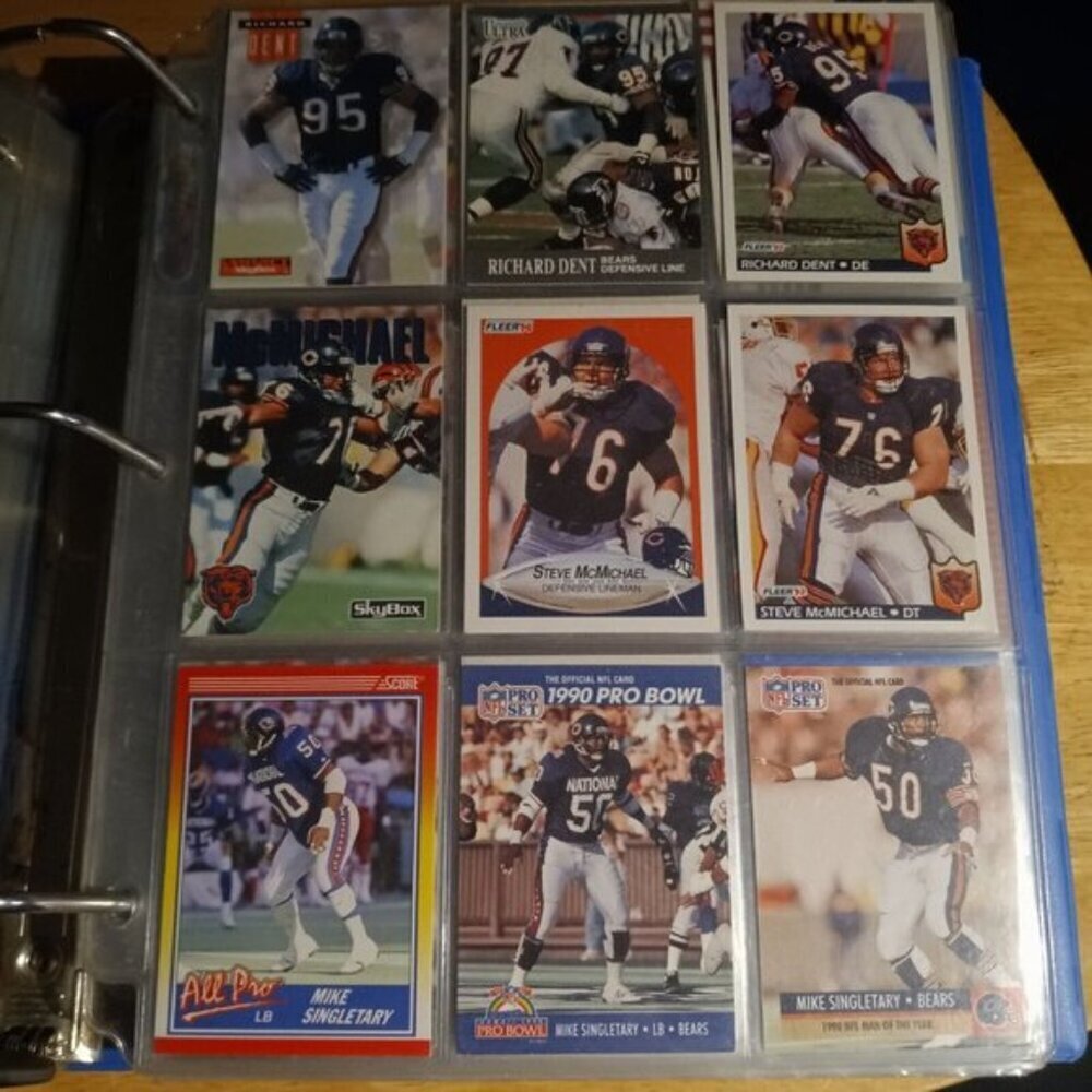 Richard Dent  Steve McMichael Mike Singletary 9 Card Lot  Chicago Bears